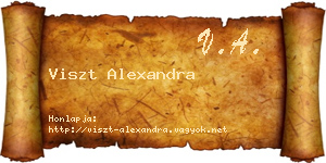 Viszt Alexandra névjegykártya